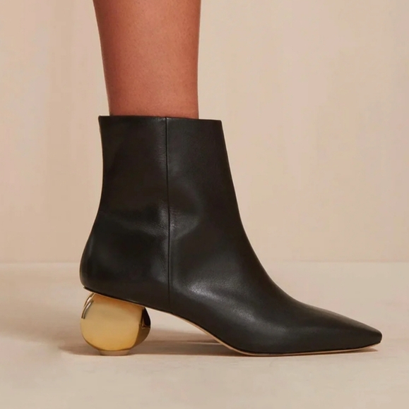 cult gaia Shoes - Cult Gaia black Mari 50mm leather ankle boots Size EU 38/US 8
